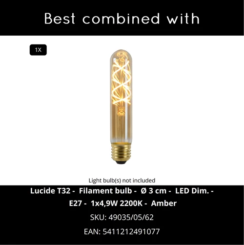 Lucide FEDOR - Bollard light - 1xE27 - IP44 - Satin Chrome - CROSSSELL